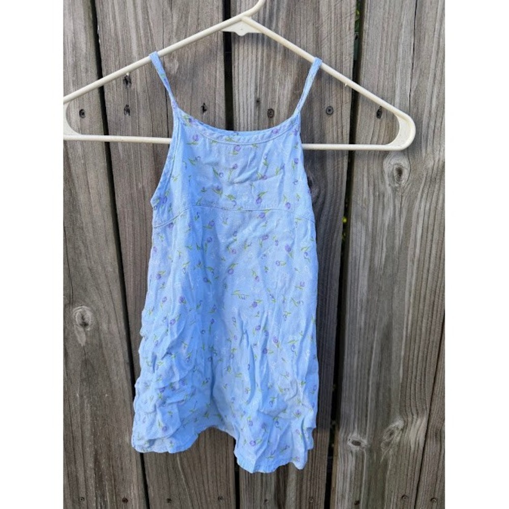 Cottagecore Vintage The Children's Place Dress 3T Blue Floral Tulip Sun Dress